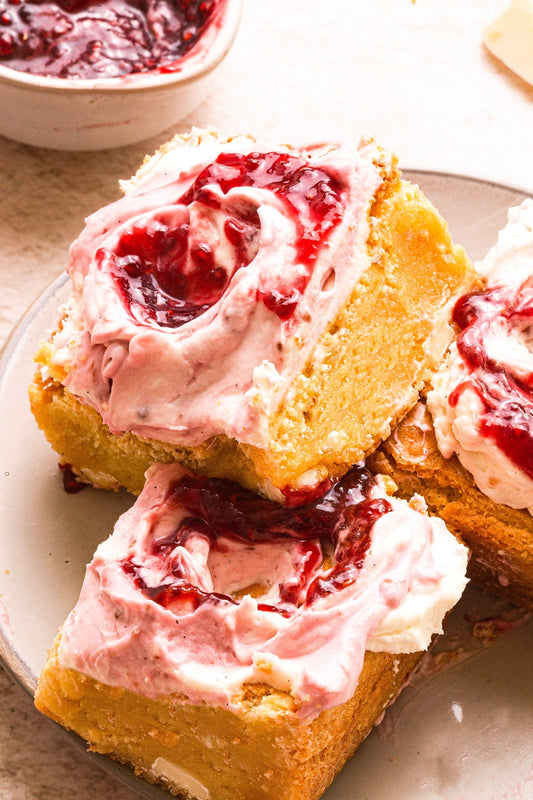 White Chocolate Raspberry Swirl Brownies