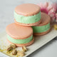 Lychee and Pistachio Macaron Ice Cream Sandwiches