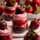 Chocolate Strawberry Mousse Cake Parfaits