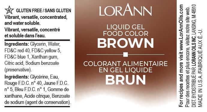 BROWN LIQUID GEL COLOR