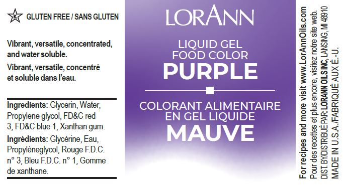 PURPLE LIQUID GEL COLOR