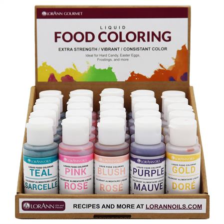 LIQUID FOOD COLOR DISPLAY, SPECIALTY COLORS