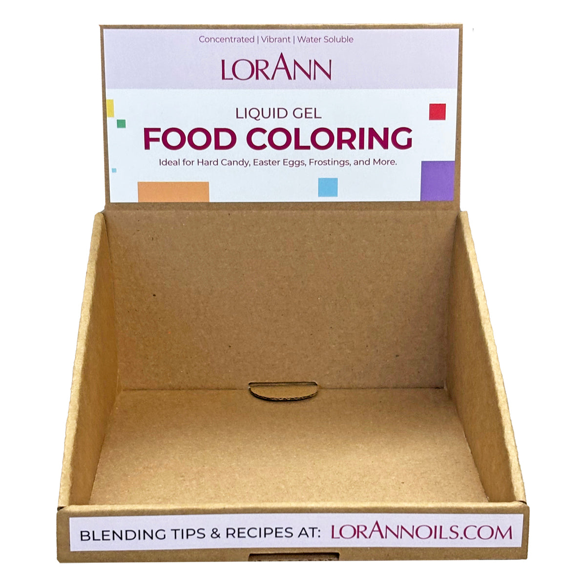 LIQUID GEL FOOD COLOR DISPLAY - EMPTY