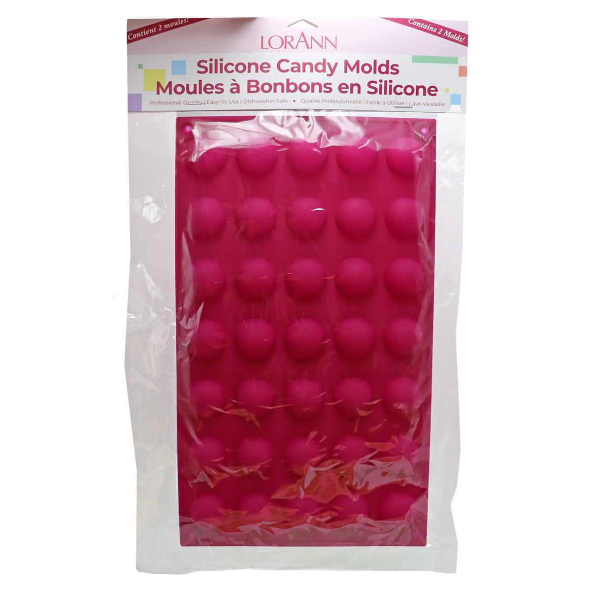 SILICONE CANDY MOLD - 35 CAVITY, ROUND