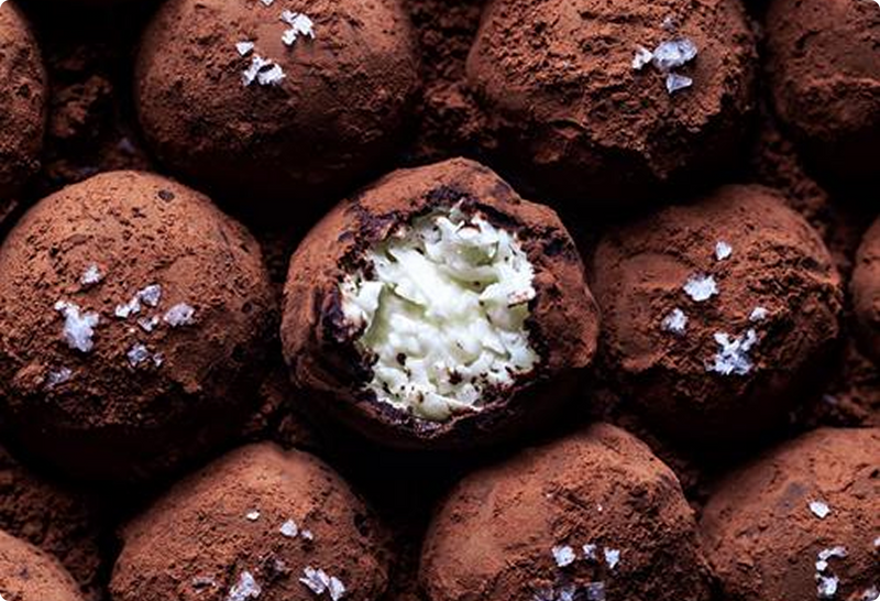 Chocolate and Coconut Halwa Truffles