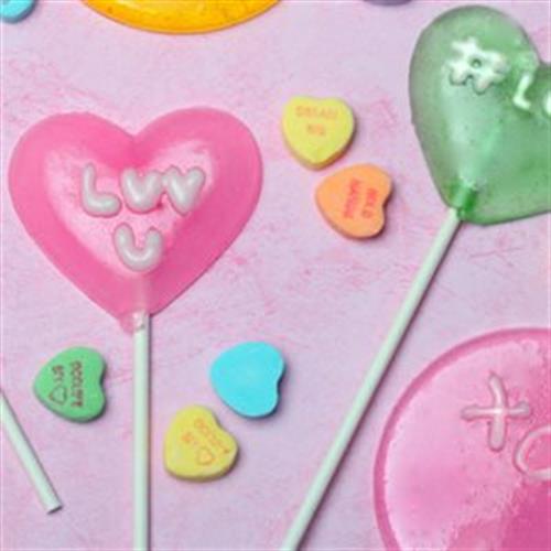 Conversation Hearts Lollipops