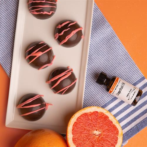Grapefruit White Chocolate Ganache Truffles