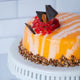 Orange-Rum Entremet with Vanilla Bean Mousse and White Chocolate Mirror Glaze