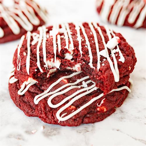 Red Velvet Peppermint Cookies