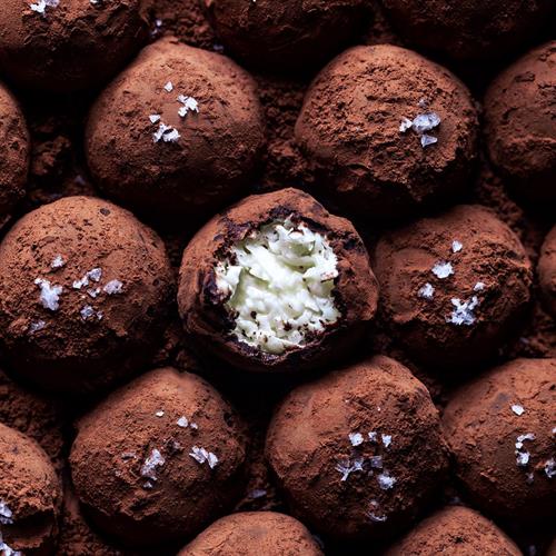 Chocolate Coconut Halwa Truffles
