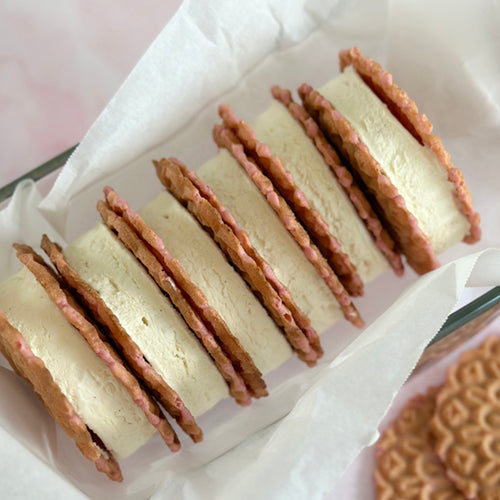 Pizzelle Ice Cream  Sandwiches