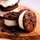 Chocolate Coffee Cookie and Browned Butter Ice Cream Sandwiches