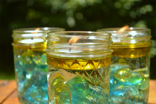 Keep Mosquitoes Away!  How to Make Mason Jar Citronella Oil Candles