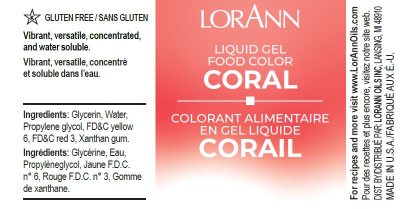 CORAL LIQUID GEL COLOR