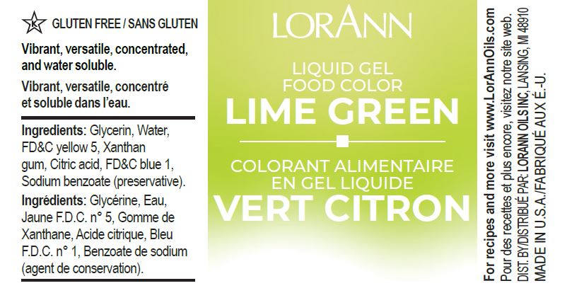 LIME GREEN LIQUID GEL COLOR