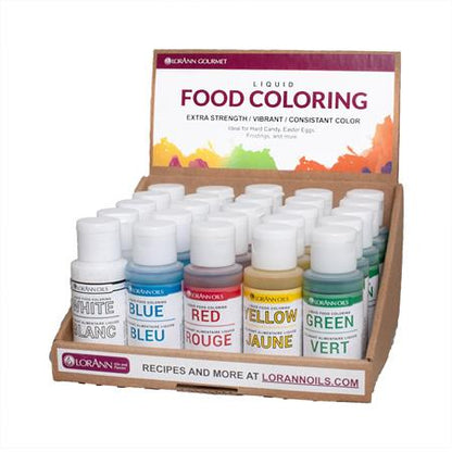 LIQUID FOOD COLOR DISPLAY, PRIMARY COLORS