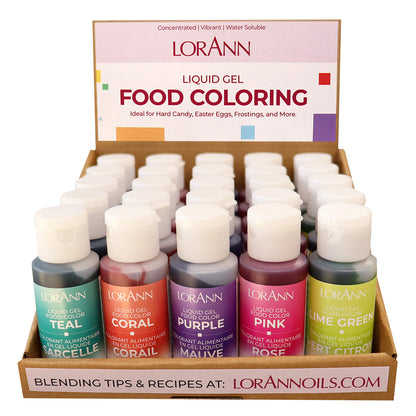 LIQUID GEL FOOD COLOR DISPLAY, SPECIALTY COLORS