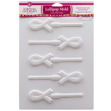 CROSSED RIBBON LOLLIPOP SHEET MOLD