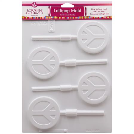 PEACE SIGN LOLLIPOP SHEET MOLD
