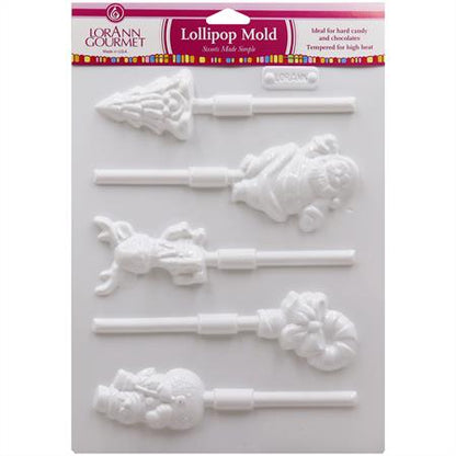 CHRISTMAS ASSORTMENT LOLLIPOP SHEET MOLD