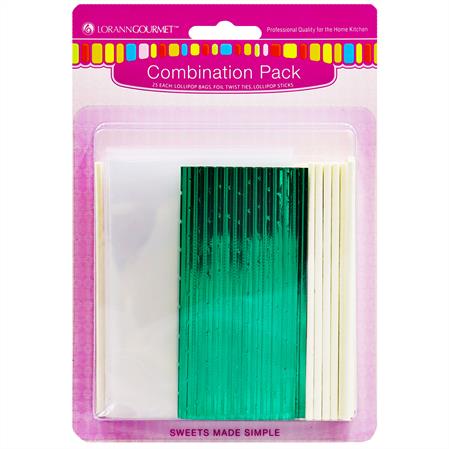 LOLLIPOP STICKS, BAGS & TWIST TIE COMBO PACK