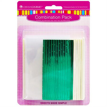 LOLLIPOP STICKS, BAGS & TWIST TIE COMBO PACK