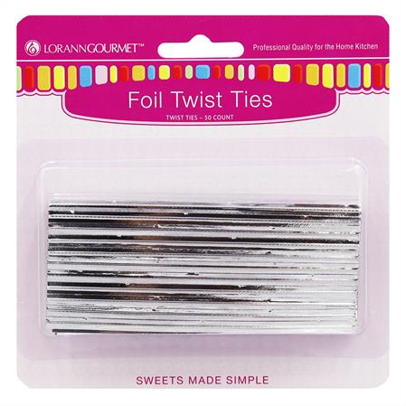 SILVER TWIST TIES