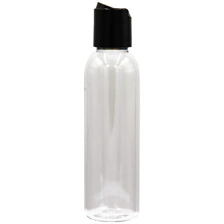 CLEAR PET PLASTIC BOTTLE WITH CAP, 4 oz