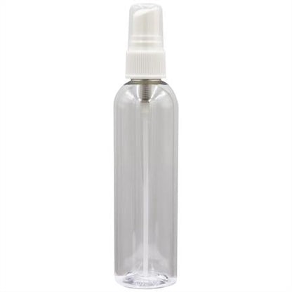 CLEAR PET PLASTIC BOTTLE WITH PUMP, 4 oz
